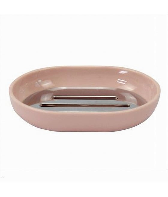 PIATTINO PORTA SAPONE SAPONETTA ROSA SILVER ACCESSORI BAGNO 79871