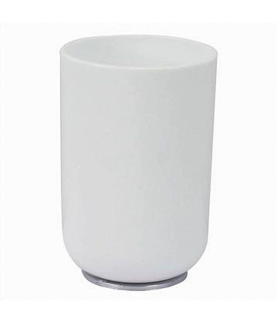 BICCHIERE PORTASPAZZOLINI DENTIFRICIO BIANCO SILVER ARREDO BAGNO 79864