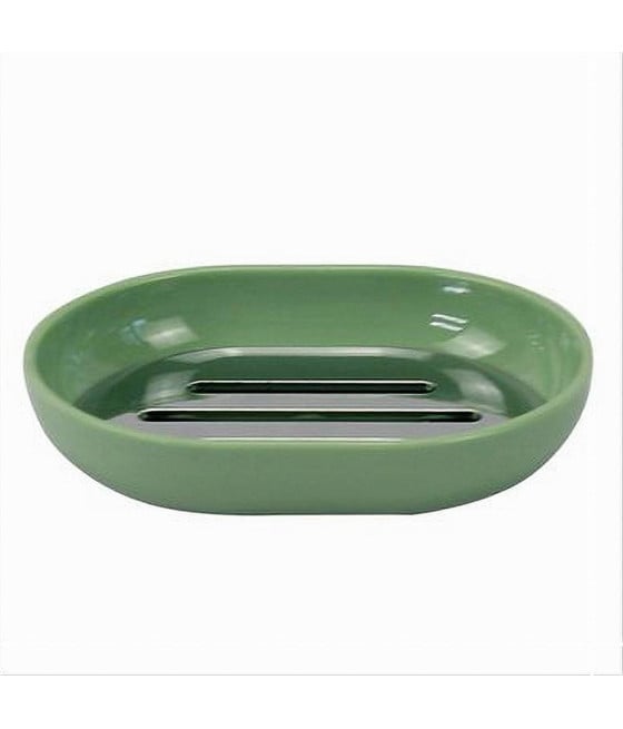 PIATTINO PORTA SAPONE SAPONETTA VERDE SILVER ACCESSORI BAGNO 79877