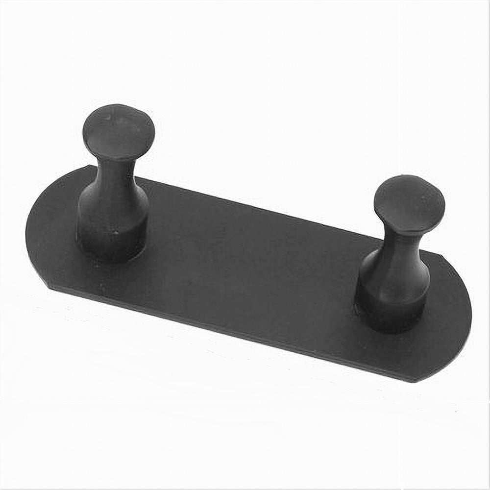 APPENDIABITI CON 2 GANCI NERO PER BAGNO CUCINA CASA DA PARETE 59751
