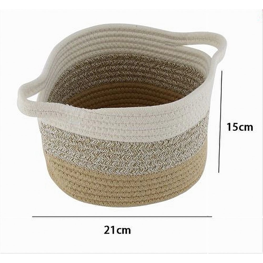 CESTINO IN TESSUTO CORDA INTRECCIATO PORTA OGGETTI TONDO 21X15CM 10646