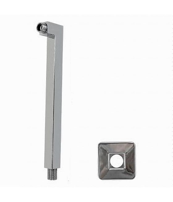BRACCIO DOCCIA OTTONE CROMATO QUADRATO PER SOFFIONE ROSONE 30 CM 59492
