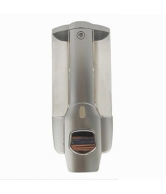 DISPENSER PORTASAPONE LIQUIDO DOSATORE GRIGIO BAGNO DOCCIA 350ML 69413