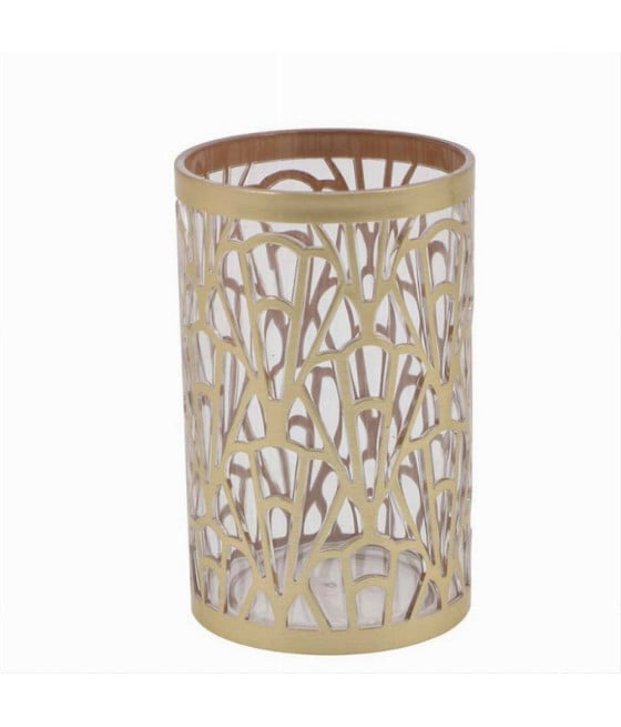 BICCHIERE PORTA SPAZZOLINI ACCESSORIO BAGNO ORO CONTEMPORANEO 59098