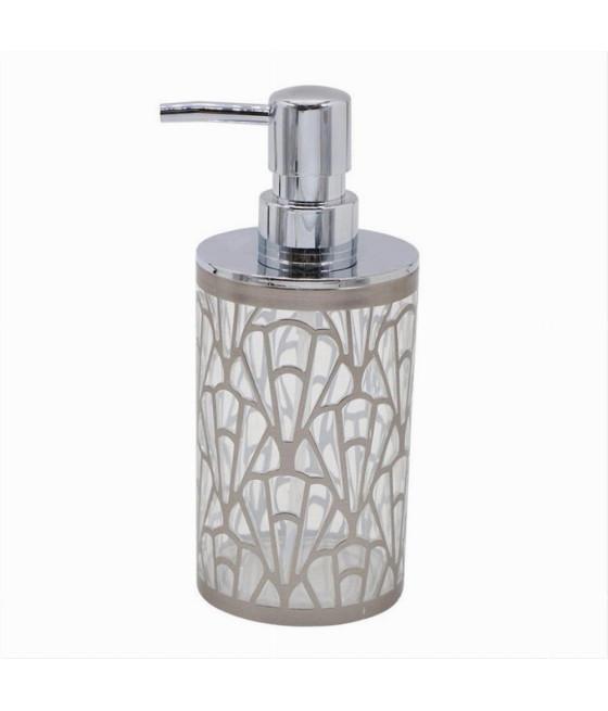 DISPENSER PER SAPONE LIQUIDO ARGENTO DOSATORE ARREDO BAGNO 59100