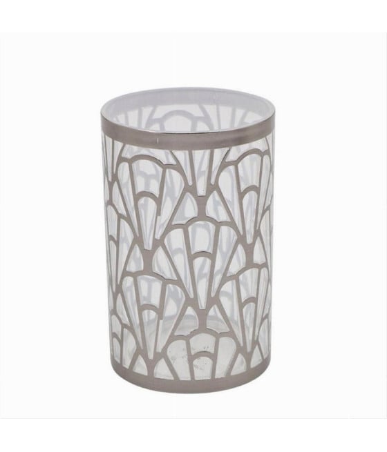 BICCHIERE PORTA SPAZZOLINI ACCESSORIO BAGNO ARGENTO ARREDO 59101