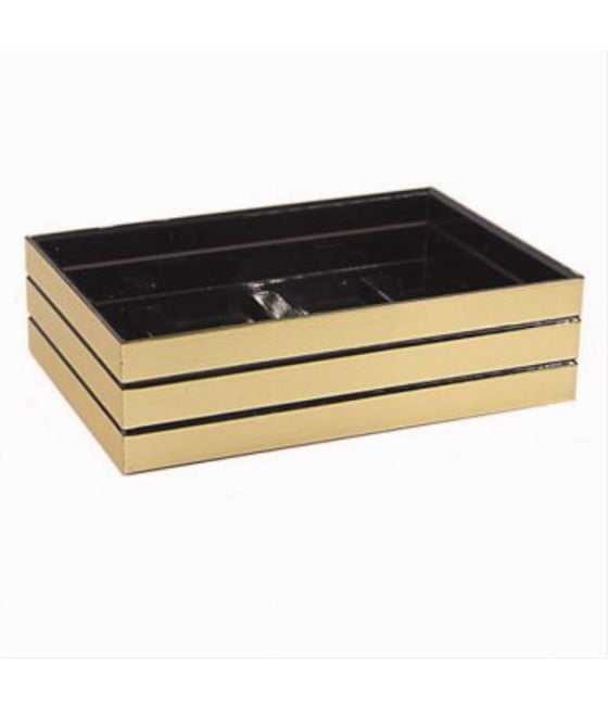 PIATTINO PORTA SAPONE SAPONETTA ORO A RIGHE MODERNO ARREDO BAGNO 10387