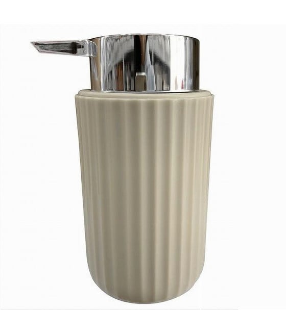 DISPENSER PORTA SAPONE LIQUIDO ARREDO BAGNO BEIGE DECORO PLISSÈ 59093