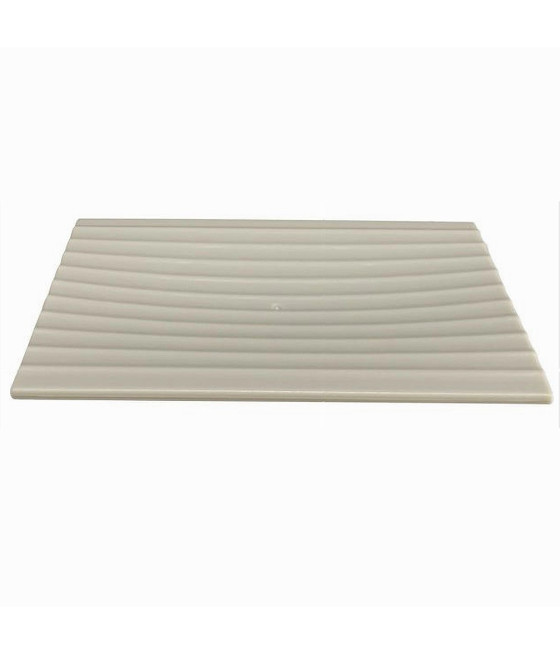 PIATTO PORTA SAPONE SAPONETTA ARREDO BAGNO BEIGE DECORO PLISSÈ 59095