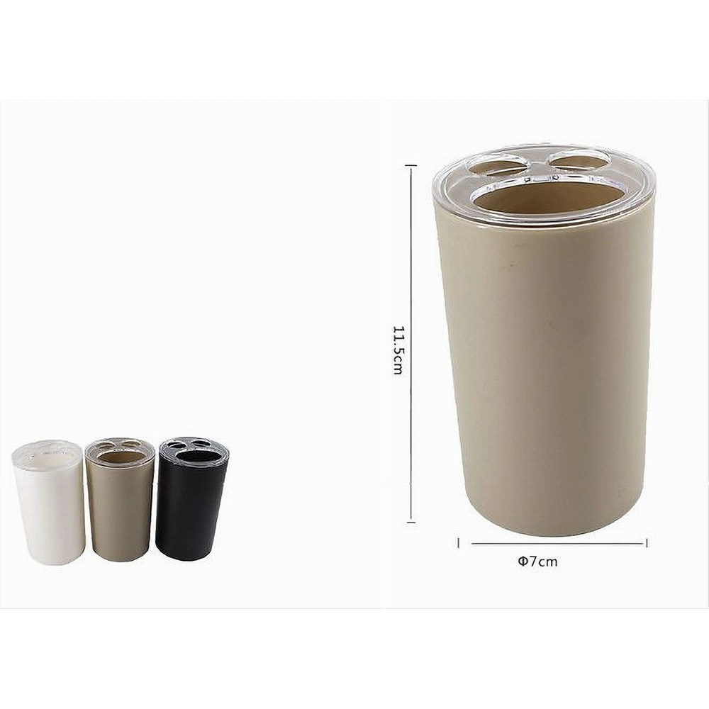 PORTA SPAZZOLINI DENTIFRICIO BICCHIERE A 3 FORI ARREDO DA BAGNO 52389