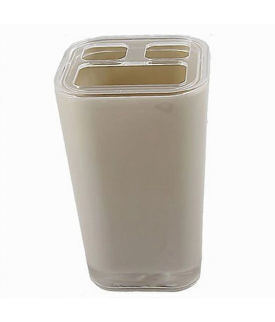 PORTA SPAZZOLINI BICCHIERE A 3 FORI RETTANGOLARE ARREDO BAGNO 52401