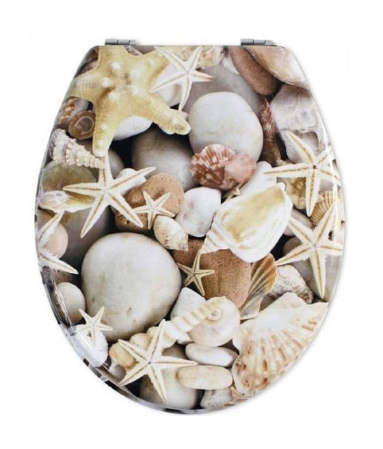 COPRIWATER COPRI SEDILE WC BAGNO UNIVERSALE STELLE MARINE CONCHIGLIE