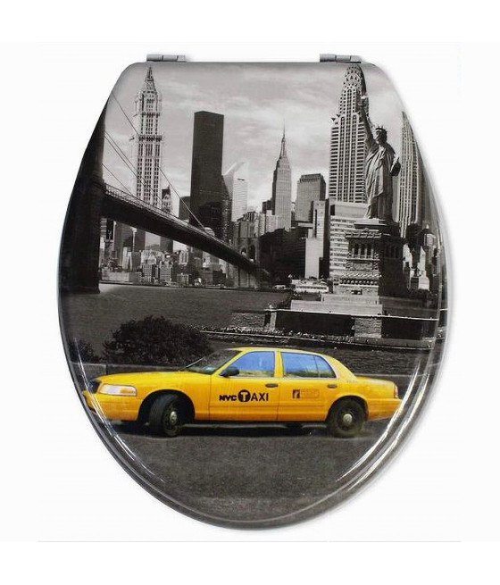 COPRIWATER COPRI SEDILE WC BAGNO CERNIERE ACCIAIO TAXI NEW YORK 52974A