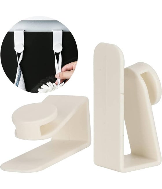 SET 2PZ GANCI PER PORTA ARMADI PER APPENDERE OGGETTI CASA BIANCO 87359