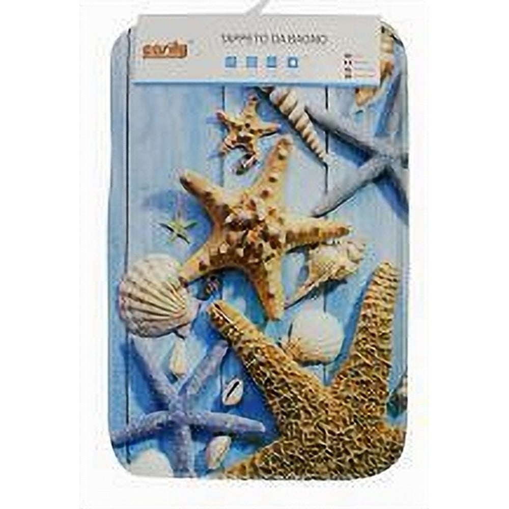 TAPPETO IN TESSUTO ARREDO BAGNO ANTISCIVOLO STILE MARINO 40X60CM 79442