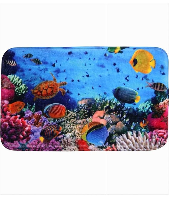 TAPPETO IN TESSUTO ARREDO BAGNO ANTISCIVOLO STILE MARINO 40X60CM 79442