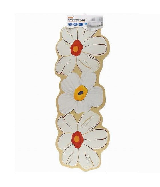 TAPPETO ARREDO DA BAGNO 38X118CM MOTIVO FLOREALE ANTISCIVOLO 87224