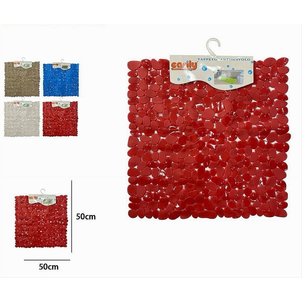 TAPPETO PVC ANTISCIVOLO PER VASCA BAGNO DOCCIA QUADRATO 50X50 CM 59320