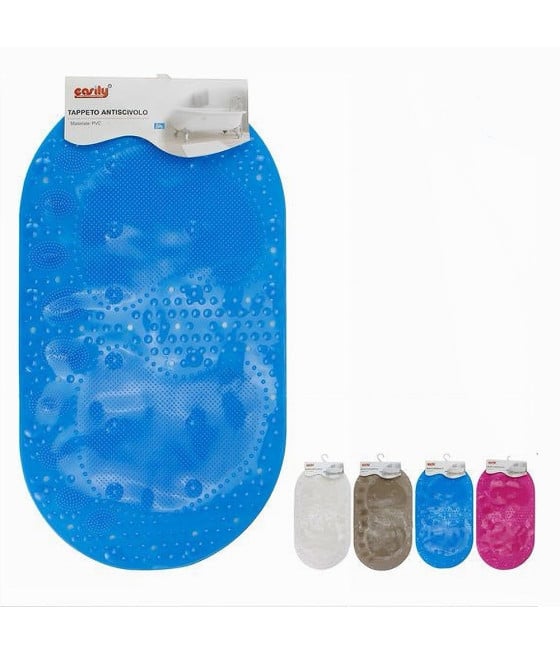 TAPPETO PVC CON IMPRONTE ANTISCIVOLO VASCA BAGNO DOCCIA 67X36 CM 59630