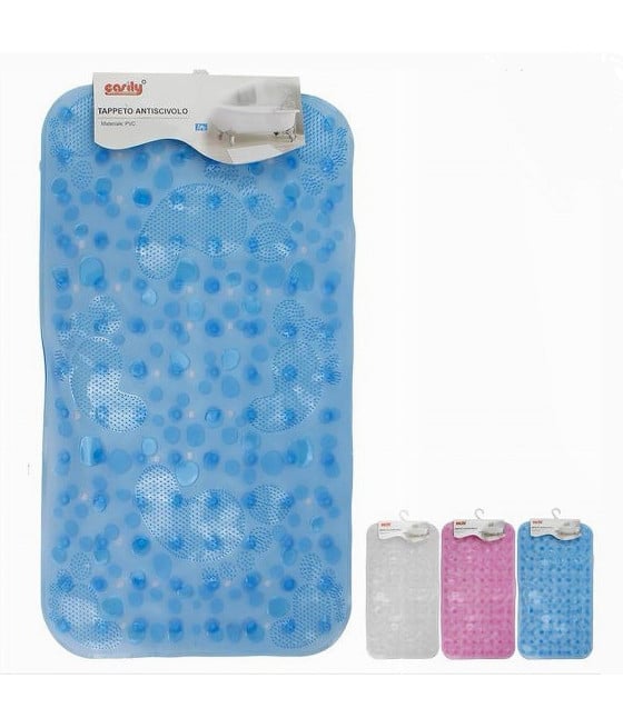 TAPPETO PVC ANTISCIVOLO VASCA BAGNO DOCIA 66X37CM 59629 SASSI IMPRONTE