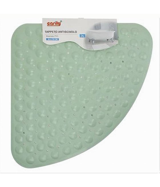 TAPPETO PVC ANTISCIVOLO TRIANGOLARE VASCA BAGNO DOCCIA 50 X 70CM 79734