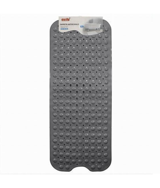 TAPPETINO VASCA ANTISCIVOLO 100 X 40CM TAPPETO DOCCIA PVC 79743 GRIGIO