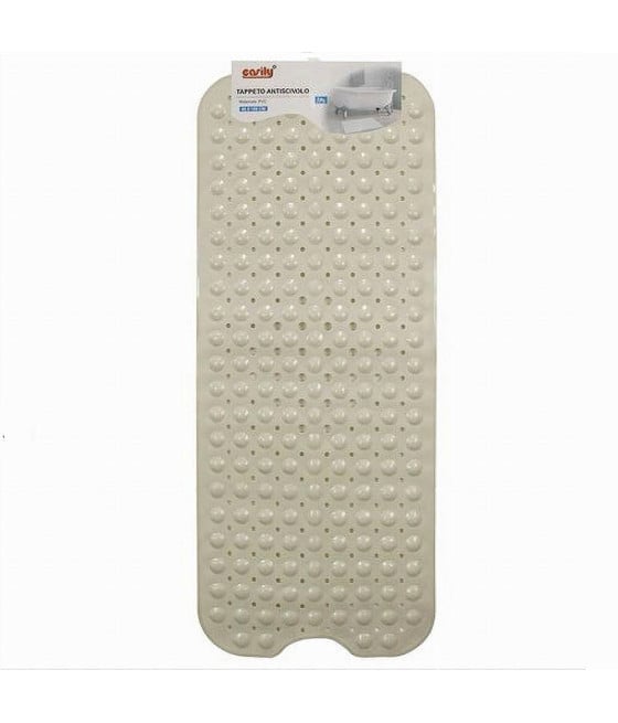 TAPPETINO VASCA ANTISCIVOLO 100 X 40 CM TAPPETO DOCCIA PVC 79741 BEIGE