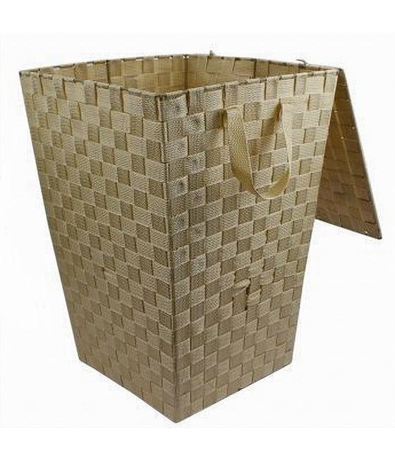CESTO CESTINO PORTAOGGETTI BAGNO CASA COPERCHIO 35 X 52CM 79105 BEIGE