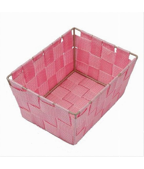 PORTAOGGETTI ORGANIZER MULTIUSO BAGNO CAMERA CUCINA TESSUTO ROSA 79011