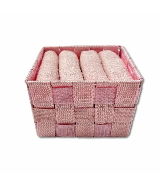 PORTAOGGETTI ORGANIZER MULTIUSO BAGNO CAMERA CUCINA TESSUTO ROSA 79011