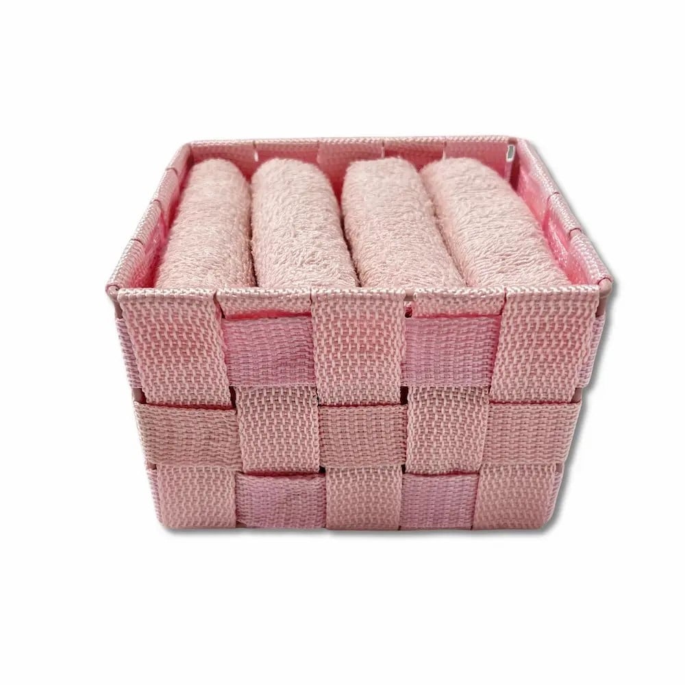 PORTAOGGETTI ORGANIZER MULTIUSO BAGNO CAMERA CUCINA TESSUTO ROSA 79011