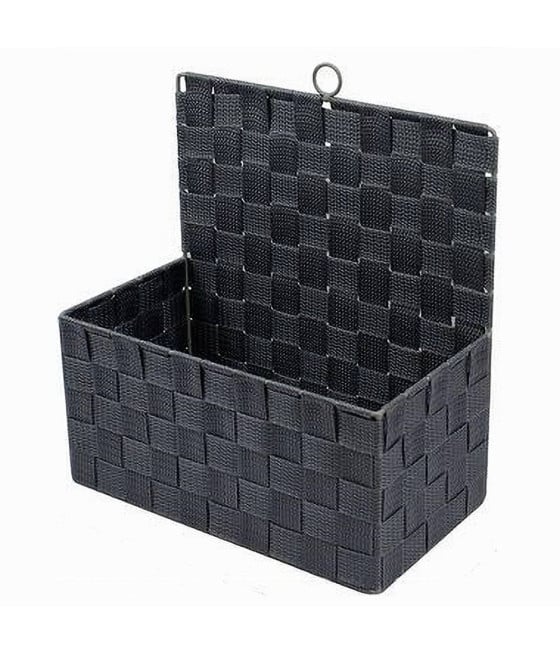 CESTINO PORTA OGGETTI TESSUTO GRIGIO SCURO ORGANIZER MULTIUSO 79092