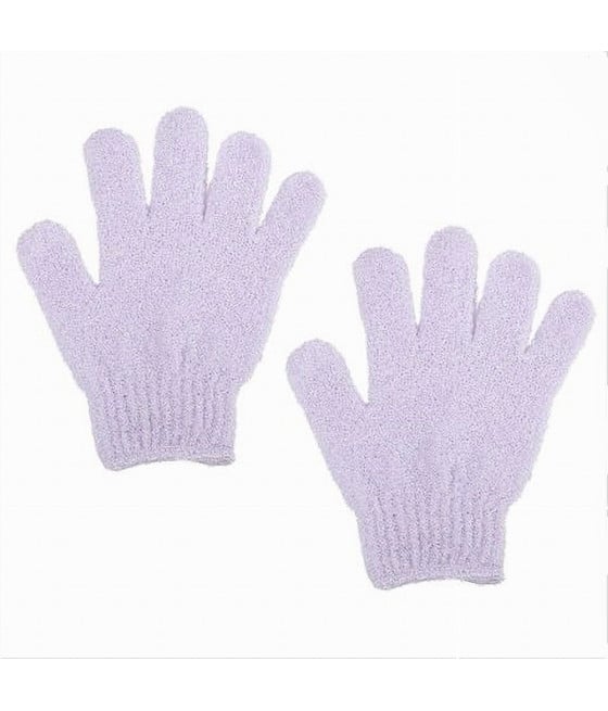SET 2PZ GUANTI CRINE DOCCIA BAGNO ESFOLIANTE PELLE CORPO BIANCO 79720