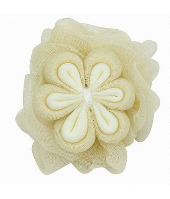 SPUGNA RETE DA BAGNO DOCCIA CON FIORE MORBIDA ESFOLIANTE GIALLA 79585