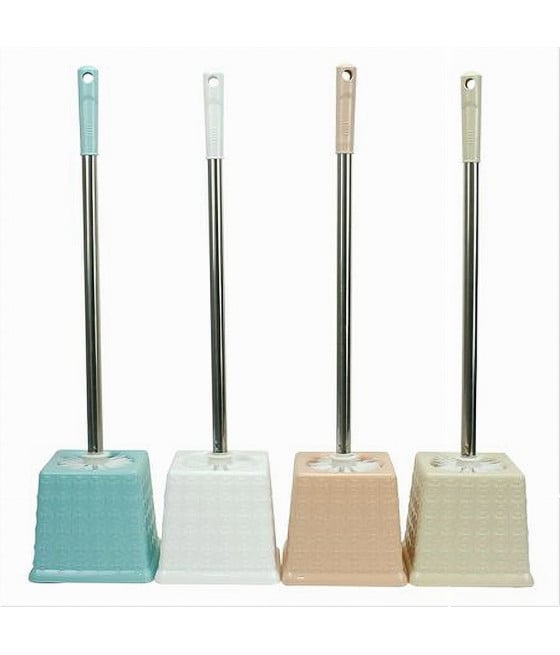 PORTASCOPINO QUADRATO COLORATO LAVORATO PER BAGNO WC CON SCOPINO 79467