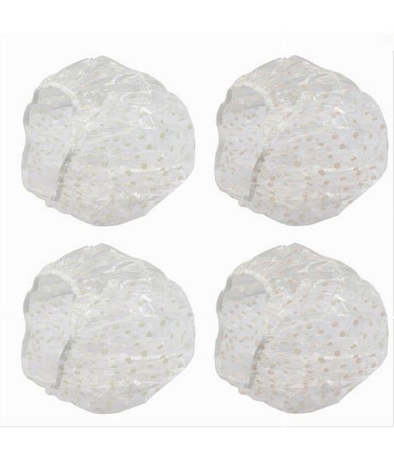 SET 8PZ CUFFIA PER DOCCIA BAGNO FANTASIA A POIS PROTEGGE CAPELLI 79525
