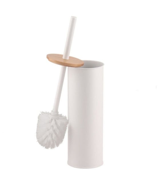 SCOPINO DA BAGNO PORTASCOPINO BIANCO LEGNO MODERNO WC SPAZZOLONE 87459