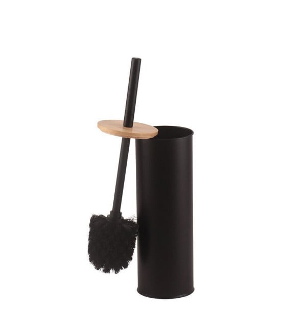 SCOPINO BAGNO CON PORTASCOPINO NERO LEGNO MODERNO WC SPAZZOLONE 87460