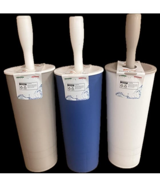 SET PORTASCOPINO BAGNO WC TOILETTE CON SCOPINO IN PLASTICA VARI COLORI