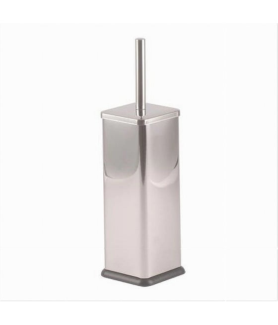 PORTASCOPINO BAGNO WC TOILETTE QUADRATO CROMATO NERO CON SCOPINO 87461