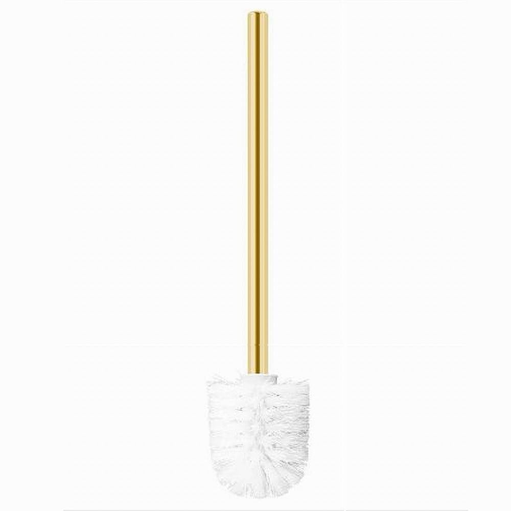 SCOPINO RICAMBIO SPAZZOLA WC BAGNO MANICO DORATO SETOLE BIANCHE 87147