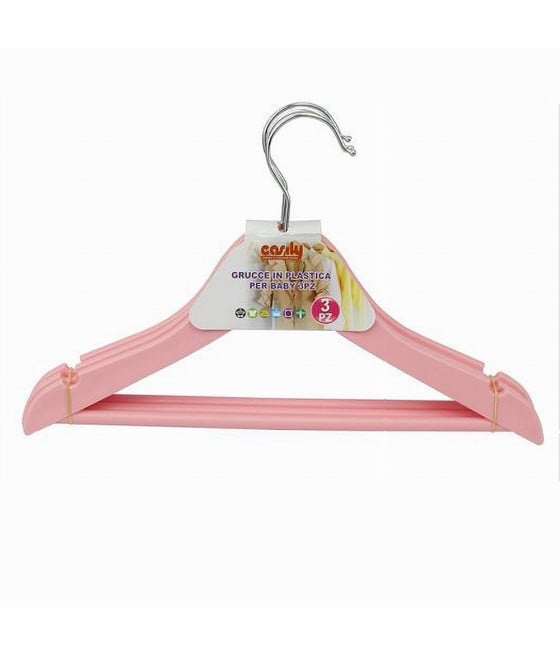 3PZ GRUCCE STAMPELLE APPENDIABITI VESTITI PANTALONI BAMBINI ROSA 79312