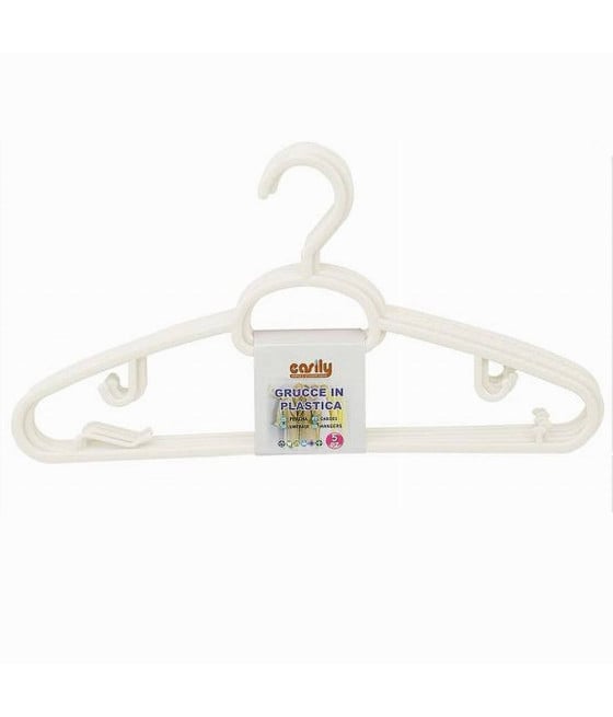 SET 5PZ GRUCCE IN PLASTICA STAMPELLE PANTALONI GIACCHE BIANCO 79324