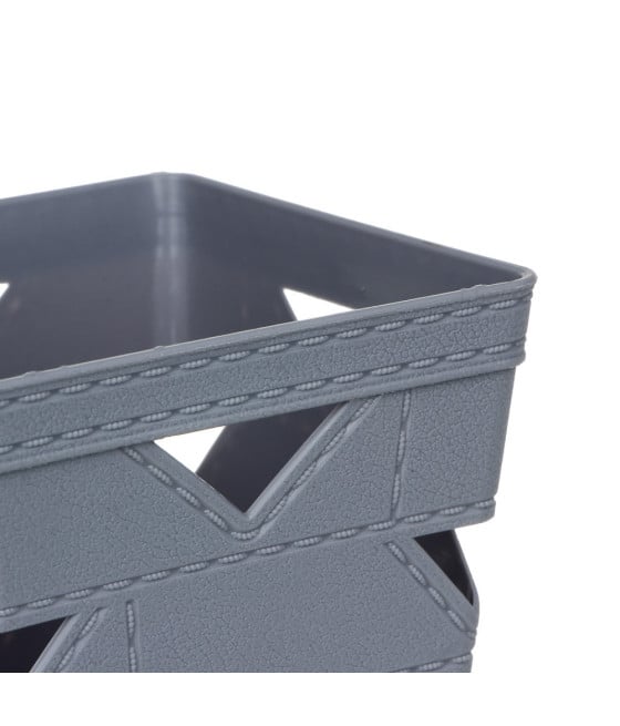 SET 3PZ CESTO CESTINO PORTA TUTTO OGGETTI ORGANIZZATORE QUADRATO 10712