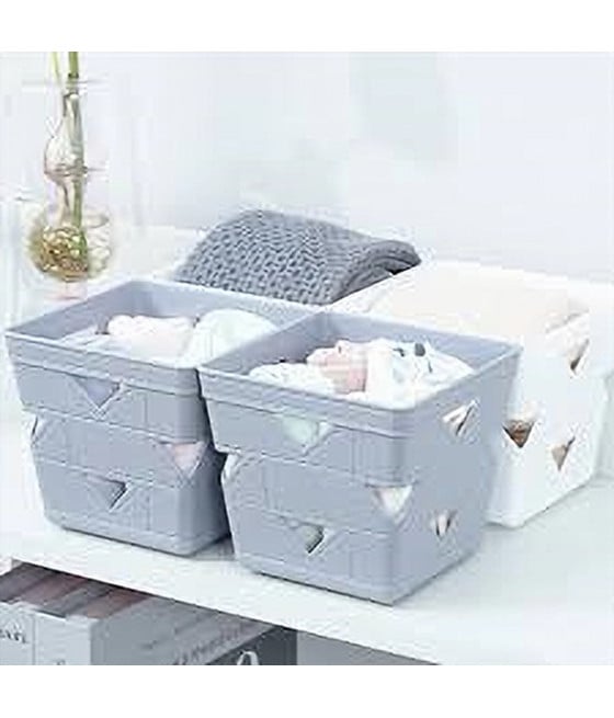 SET 3PZ CESTO CESTINO PORTA TUTTO OGGETTI ORGANIZZATORE QUADRATO 10712