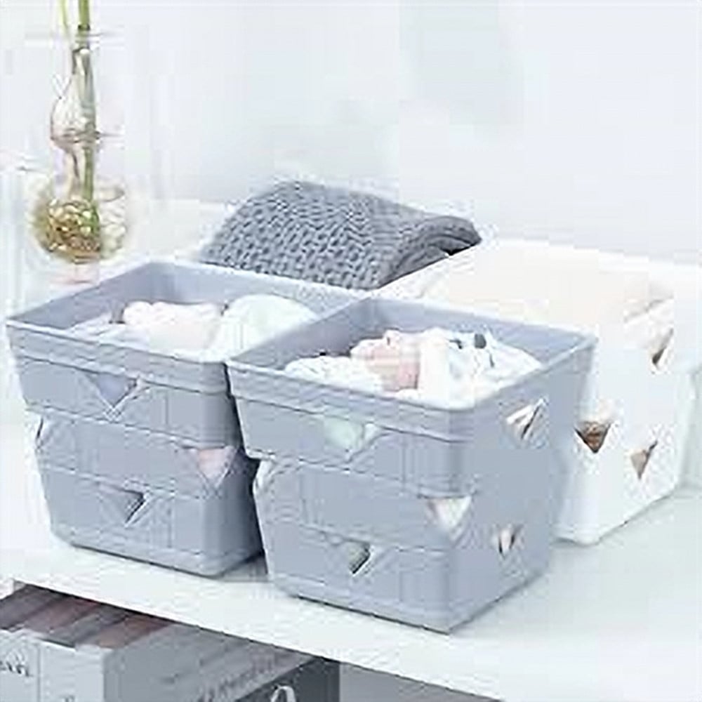SET 3PZ CESTO CESTINO PORTA TUTTO OGGETTI ORGANIZZATORE QUADRATO 10712