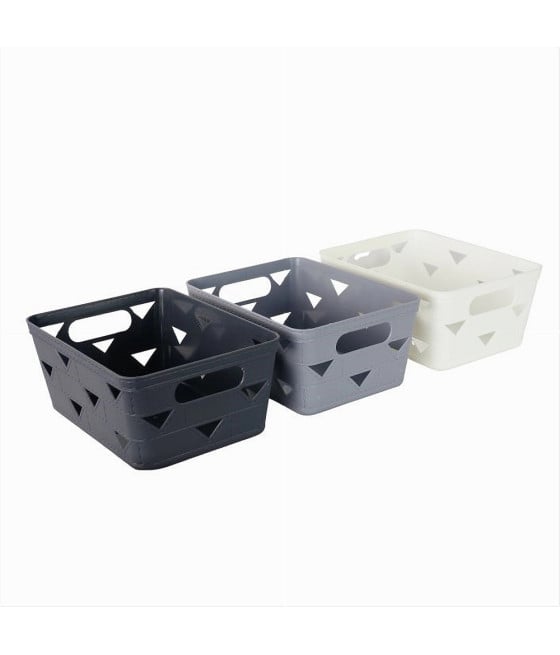 2PZ CESTO CESTINO PORTATUTTO OGGETTI RETTANGOLARE 20X14.7X9CM 10713