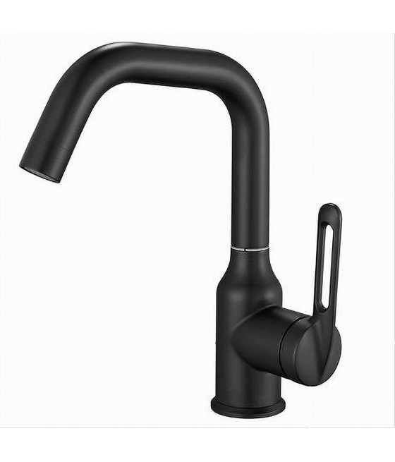 RUBINETTO DA CUCINA MONOCOMANDO MISCELATORE NERO SATINATO 87258