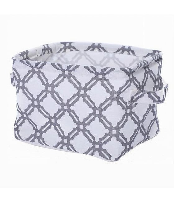 CESTO CONTENITORE PORTA BIANCHERIA MANICI TESSUTO GRIGIO 79204