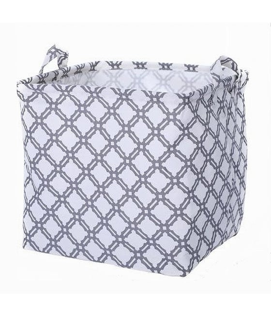 CESTO CONTENITORE PORTA BIANCHERIA MANICI TESSUTO GRIGIO 79206